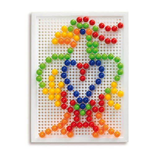 Quercetti 0922 – Mosaik-Steckspiel FantaColor Portable Small, 150 Stecker 10mm - 2