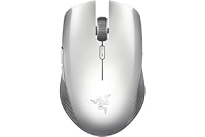 Razer Atheris Mercury Edition Ratón Ergonómico para Juegos, Gaming con una duración de batería de 350 Horas, Sensor óptico de 7,200 dpi, Tecnología de frecuencia adaptativa de 2.4 GHz, Mercury/Blanco