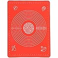 First Try Silicone Baking Mat for Pastry Rolling Dough with Measurements,19.7" x 15.7" BPA Free Non Stick and Non Slip Blue Table Sheet Baking Supplies for Bake Pizza Cake (Red)