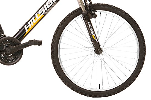 Mountainbike 24 Zoll für Kinder Hillside Kojo in schwarz Kinderfahrrad Fahrrad MTB 21 Gang Shimano Tourney Seitenständer, Federung vorn - 4