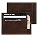 Produktbild Blumax Kreditkarten & Visitenkarten Etui in Antik Dunkel Kaffee Braun mit 6 Karten Fächer und 2 grosse Fächer echtes Leder Geldbörse