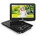 Produktbild Tragbarer DVD Player Portable Fernseher mit 11,6 Zoll Monitor für Mama Kind Eltern Gerät mit HD Display IPS Bildschirm unterstützt MP4 MKV USB SD für Flug Urlaub Camping Zuhause Schwarz