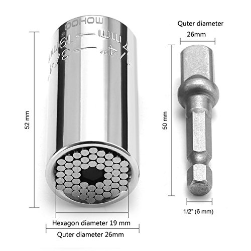 MOHOO Gator Grip 7-19mm Kleine Multifunktions Handwerkzeuge Universal-Reparatur-Werkzeuge Drill Adapter Selbstjustierende Kombination für Automobilindustrie , Haushaltsführung , Fertigungsindustrie usw. - 6