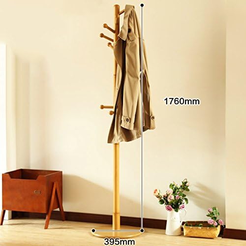 HWF Hat Coat Stand Solid Wood Traditional Floor-Standing Hat And Coat Stand Umbrella Stand 3 Colors Optional ( Color : C )