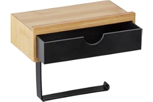 ‎WENKO Wenko Uchwyt na Papier Toaletowy, Brązowy, 12 x 2.5 x 13.5 cm