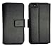 LOUD-THINKERS® Apple Iphone 5 5g PU Leather Case Cover Wallet Flip Case With Free Screen Protector and Stylus Pen (Book Wallet, Black Stand Case)