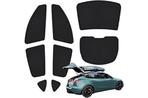 TANOLA TESBEAUTY Camping Privacy Curtains Especially Designed for Tesla Model Y, Upgraded 4-Layer Material Thick Dark 8-Piece Camping Shades, Sunshade UV Blocker Foldable 100% Fit
