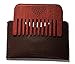 Wooden Beard Comb - Natural Wood Pocket Beard Comb with Real Hand Stitched Leather Pouch - Ideal for Male Beard Grooming