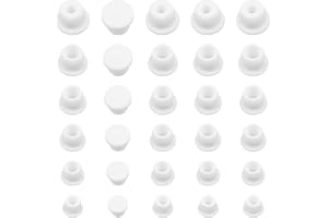 Ouligay 30 st saltkarsproppar runda silikonproppar för salt och peppar, salt och pepparkströare proppar silikon vit återanvän