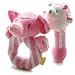 SHILOH Baby Rattle Plush Doll 2 count Pink 4.8inX5.6in