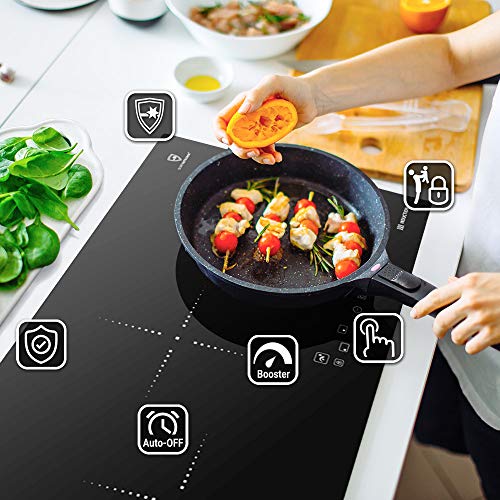 Induktionskochfeld 92cm (Autark, 7kW, 9 Stufen, 4 Zonen, Rahmenlos, TouchSelect Sensortasten, Booster, LED-Anzeige) IND9020RL - KKT KOLBE – Bild 3