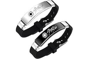 NJZYBZA Stray Kids Armband, 2Pcs Stray Kids Bracelet, Silikon Armbänder Schmuck, Adjustable Wristband, Schwarzes Armband, Bracelet für Fan Geburtstag Kreatives