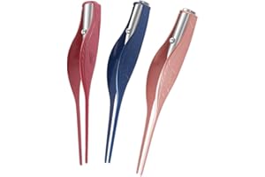 SUPVOX 1 pinzetta per orecchie a LED, rimozione del cerume in acciaio inossidabile, pinzetta cosmetica per la rimozione dei peli di ciglia e sopracciglia (colore casuale)