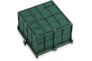 INTERFLOWERS GMBH 1x Auto Corso ECKIG mit Vakuumsaugnapf - Floristik Autoschmuck für Hochzeit Wedding -Nassschaum für die Motorhaube für Hochzeitsblumen und Feste