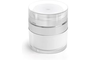 HOTUT Pot Cosmétique,15ML Flacon Pompe sans Air Pot à Pompe Airless Contenant Cosmétique Vide Plastiquepour Maquillage Crème Échantillons Poudre,est Très Sûr et Pratique