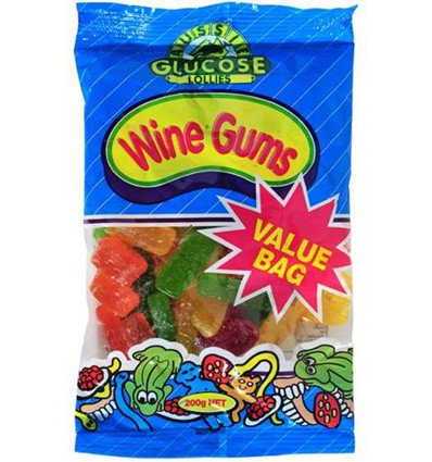 Allseps Aussie-Glukose-Wert-Tüte weingummis 200gm