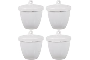 VILLCASE Crogiolo in ceramica, 100 ml, crogiolo in porcellana con coperchio, resistente alle alte temperature, crogiolo da laboratorio con coperchio per scuola, laboratorio