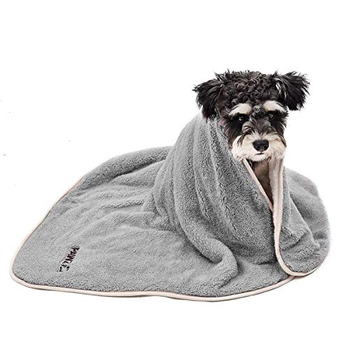 PAWZ Road Couverture Tapis en Shu Velveteen pour Chien Chat très Doux et épais, Couverture Chaud et Lavable pour Animaux L Gris