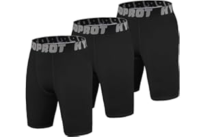 HYCOPROT Short de Compression pour Garçons sous-vêtements de Sport Respirant pour Jeunes Short à Séchage Rapide Leggings pour Enfants Basketball Football