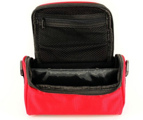 Neuf Rouge carmin TGC Sacoche Housse de transport avec bandouli  re pour l appareil photo Nikon Coolpix L810