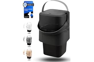 Tuffex Kompakt 𝐒𝐦𝐚𝐫𝐭 𝐃𝐮𝐬𝐭𝐛𝐢𝐧 Mülleimer 4l I schwarz I Badeimer I Eimer für Biomüll I Büro IWohn I Küche IKosmetik ISchlafzimmer I klein I mini Behälter I unter Schreibtisch I Unterschrank