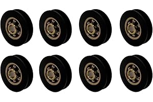 MSGsl - Juego de 2 Ruedas con Rodamiento de 24 mm para Mosquitera Corredera | Ideal para Reparaciones Individuales (2, Uds.)