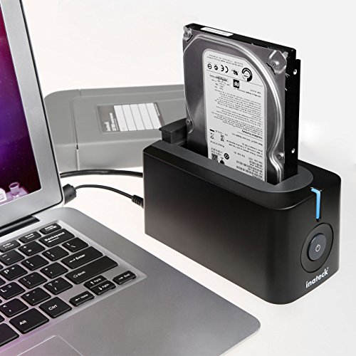 Inateck USB 3.0 externe Festplatten-Dockingstation für 2,5 / 3,5 Zoll SSD HDD SATA I/II/III inklusive USB3.0 Kabel mit 12V 2A Netzteil (für PC / Notebook / Mac, SATA3 UASP Support, bis zu 6 GB) - 6
