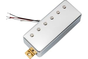 MUSICLILY Artec MLA97 Alnico 5 Covered Mini Humbucker Electric Guitar Neck Pickup 8.4K, Chrome