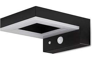 Brendz LED Solar Wandleuchte Aussen mit Bewegungsmelder: 600 Lumen Sicherheitslicht, IP44 Wasserdicht, LED Solarlampe mit Bewegungsmelder & 3 Lichtmodi, Typ Bata