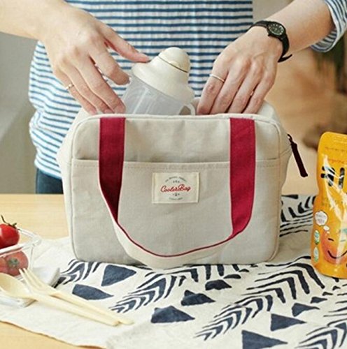 Preisvergleich Produktbild Driverder Reise Student Kühltasche gekühlte Frische Lunch Bag (Weiß)