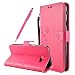 Produktbild Samsung Galaxy A7 2017 Hülle, Fraelc® Galaxy A7 (2017) Schutzhülle Flip Case mit Kartenfach und Standfunktion Schmetterling Muster Ledertasche für Samsung Galaxy A7 (2017) SM-A720F/DS (5,7 Zoll), Rosarot