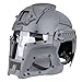 Produktbild Douerye Vollgesichtsmotorrad-Taktikerhelm mit Gesichtsmaske und Schutzbrille für Paintball CS Game Outdoor Activity Vintage-Helm ECE-Zertifiziert,Gray,Freecode54~64cm