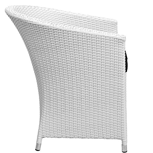 BUTLERS IN AND OUT Stuhl mit Kissen – Rattan-Sessel – Garten-Stuhl – Kunststoff – wasserabweisend – 57 x 65,5 x 80 cm - 4