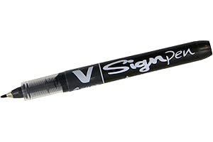 Pilot V Sign Pen Liquid Ink 2.0 mm Tip - Black, Box of 12
