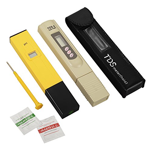 XCSOURCE Professionelle pH + TDS Meter Tester Set, kombiniert von ± 0.1ph Hohe Genauigkeit Ph Meter und ± 2% Genauigkeit TDS Meter BI334