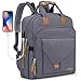 Produktbild Wickelrucksack Wickeltasche Rucksack als Boostersitz mit Sicherheitsgurte einschließlich USB-Lade Port Multifunktional Große Kapazität Mama-Tasche für Reisen MUBYTREE Verpackung MEHRWEG (Grau)