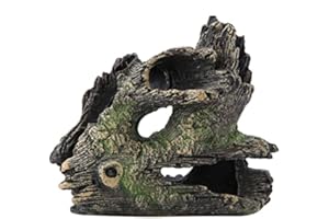 FTVOGUE Akwarium Driftwood sztuczne drzewo pień korzeń krewetka wirowanie mielona jaskinia ryby zbiornik Vivarium dekoracja (ST-004C)