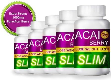 Mega Strength Extra Strong Acai Berry Slim 5Month Supply (SPECIAL OFFER PRICE)- Helps Lose Unwanted Weight Fast - 1000mg Highest Strength AcaiBerry