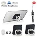 Produktbild Minikiki Telefon Fingerhalter, 2 Packs Phone Ring Ständer Halter, Smartphone Halter, Telefon Ring Halter, 360 ° Drehung Phone Finger Grip, Telefon Ständer, 1 Lanyard als Bonus, für Telefon, iPad (schwarz)