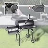 Xl Profi Smoker Bbq Grill Grillwagen Holzkohle 15mm Stahl Lokomotive Haube