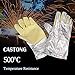 Produktbild Maso Castong Schweißhandschuhe, 500°-Isolierungshandschuhe, hitzebeständig, industriell hitzebeständig, hohe Temperaturbeständigkeit, feuerfest, 1 Paar, silberfarben