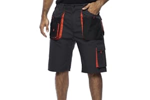 MAZALAT work wear Pantaloni Corti Lavoro Uomo, Estivi Pantaloncini da Lavoro, Taglie Grandi Fino S-3XL, Multi Tasche, Bermuda da Lavoro, Abbigliamento Uomo
