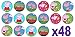 Produktbild 48 Peppa Pig 3 cm Mini Scheiben Essbar Wafer Papier Disc Cupcake Topper (nicht Pre Cut)