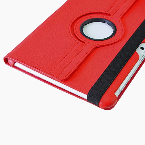 COOVY® 360° ROTATION COVER FÜR SAMSUNG GALAXY TAB 10.1 N GT-P7500 GT-P7501 GT-P7510 GT-P7511, TAB 2 10.1 GT-P5100 GT-P5110 SMART HÜLLE TASCHE ETUI CASE SCHUTZ STÄNDER Farbe rot - 6