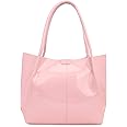 Carrylux Casual Patent Synthetic Leather Tote Bag, Handbag for Ladies