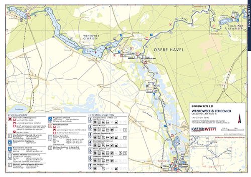 Preisvergleich Produktbild BinnenKarten 2.21 / 2.22: Wentowsee & Zehdenick / Vosskanal