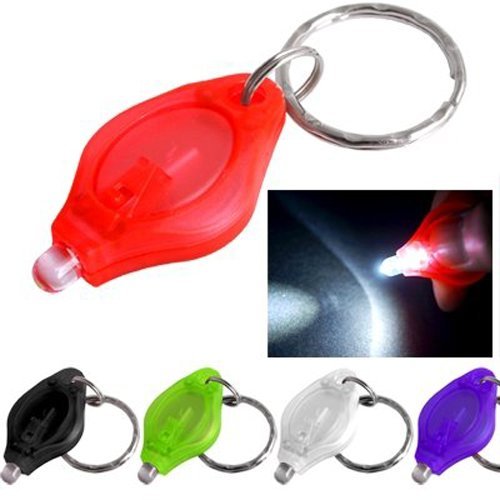 IPUIS 5 Stück Mini LED Taschenlampen Schlüsselanhänger Beleuchtung weiße Licht mit Schlüsselring kleine Taschenlampe für Outdoor-Aktivitäten,Camping, Abenteuer,Haus Partys oder besondere Anlässe(Farbe zufällige Lieferung) - 2