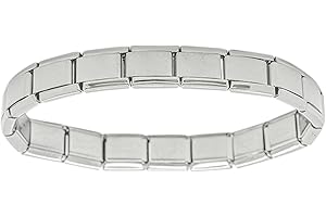 DAISY CHARM 18 Link Shiny Italian Charm Bracelet - Fits all 9mm Italian Style Charm Bracelets