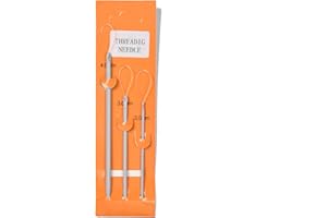 MPEIPILA Ago Tirafettuccia, Ahi in Lana di Alluminio con Anello in Nylon, Aghi Tirafettuccie Uncinetto, Aghi per la Lavorazione della Lana, Aghi Tira Fettuccia Classici Metal Set di 3