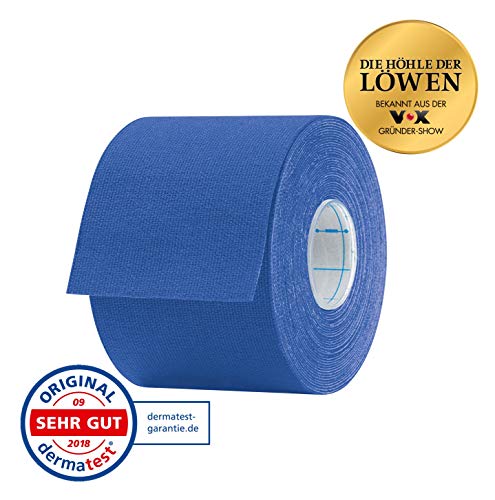 Aktimed Tape classic - Sport Kinesiologie Tape, Physio-Tape, Muskeln, Kinesiology, elastische Bandage, Designed in Deutschland [Dunkelblau]
